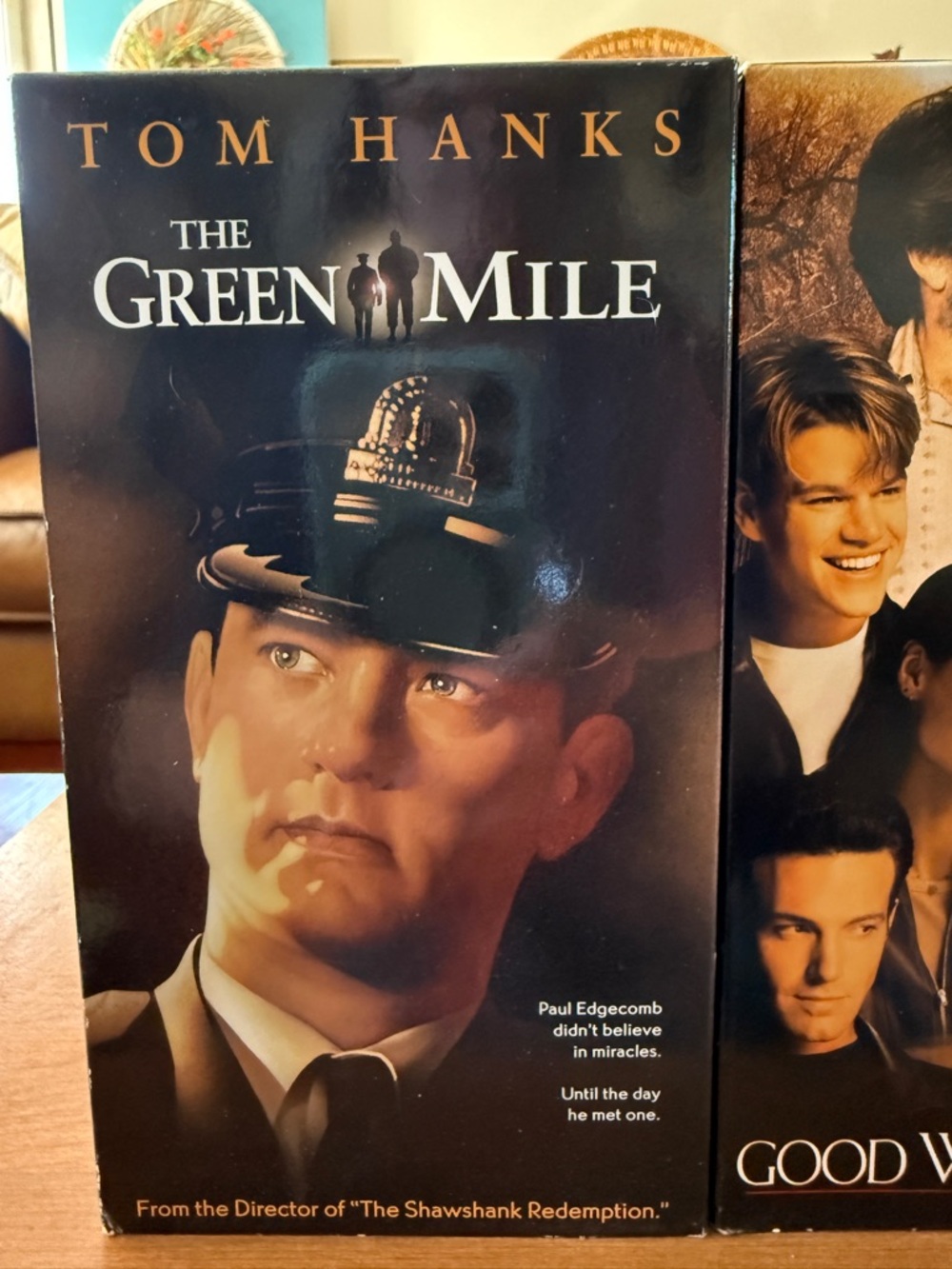 Set of 3 Vintage VHS Tapes - Including The Green Mile, Good Will Hunting